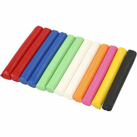 Muovailuvaha, 8 värin lajitelma, yhteensä 12 kpl pakkauksessa 