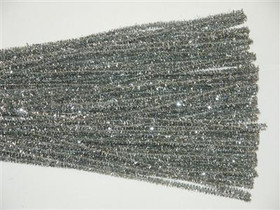 Askartelupunos - piippurassi,  Kimalle hopea, 4mm, 10kpl