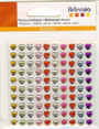 Akryylisydämet 100kpl värilaj, 6mm tarrapohjalla 