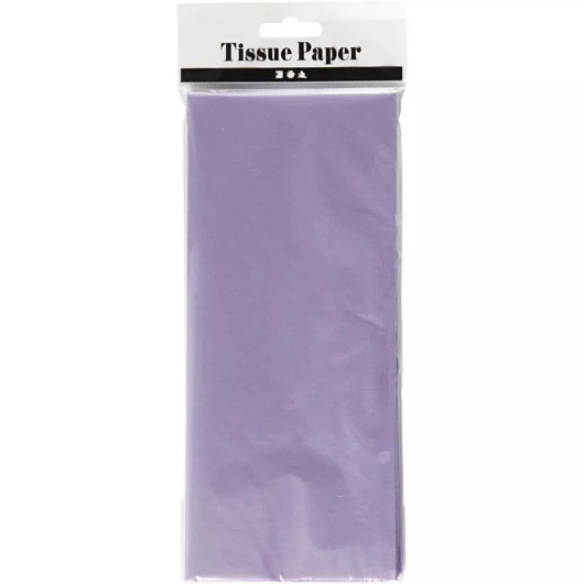 Silkkipaperi, 50x70cm, 14g, Vaaleanvioletti, 10 ark/pkk