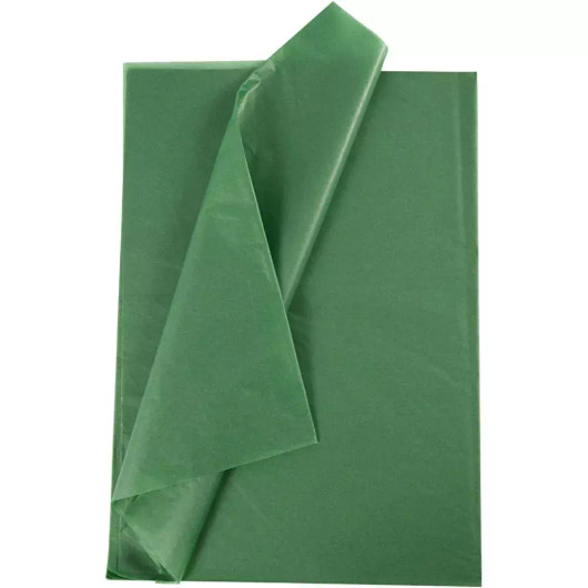 Silkkipaperi, 50x70cm, 14g, Vihreä, 10 ark/pkk