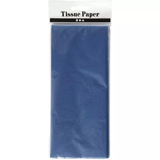 Silkkipaperi, 50x70cm, 14g, Sininen, 10 ark/pkk