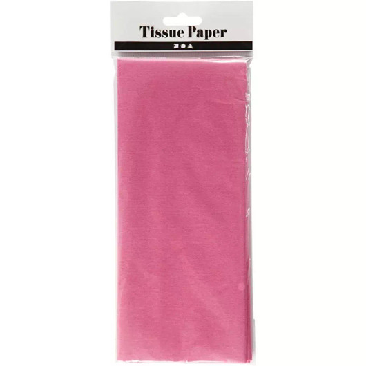 Silkkipaperi, 50x70cm, 14g, Pinkki, 10 ark/pkk
