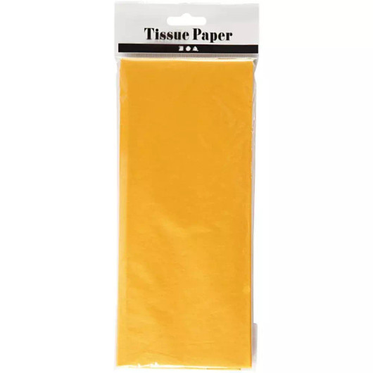 Silkkipaperi, 50x70cm, 14g, Oranssi, 10 ark/pkk