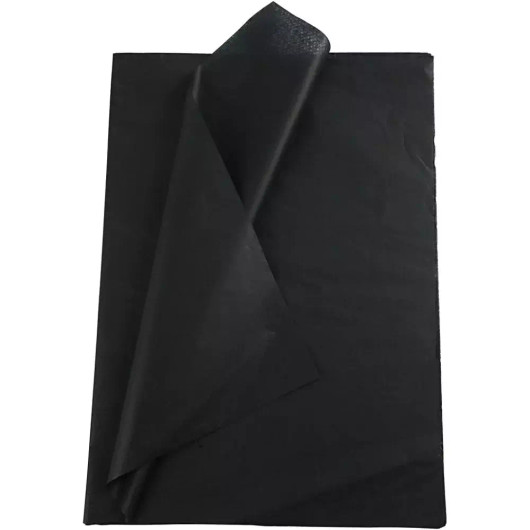 Silkkipaperi, 50x70cm, 14g, Musta, 10 ark/pkk