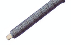 Kukkalanka, 0,65mm 100g, hopea, puupuolassa