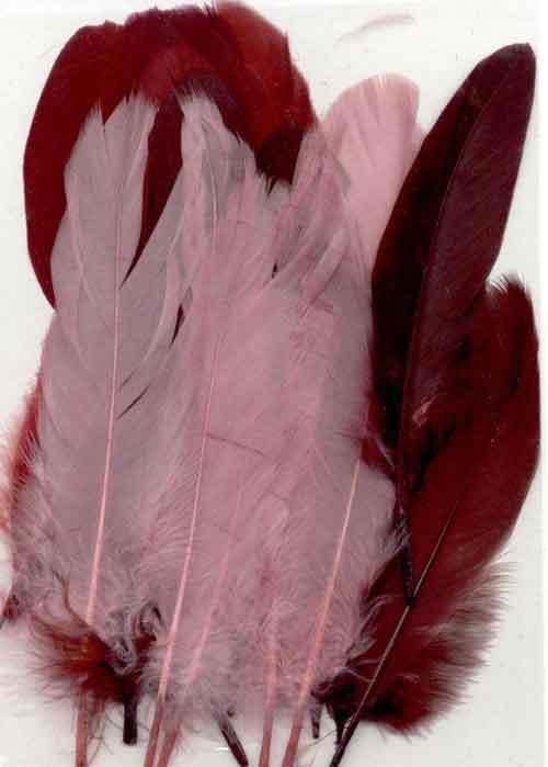 Sulka, 15kpl, rosat tummanpunaiset 12,5-17,5cm 