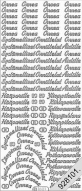 Ääriviivatarra, Erilaisia onnitteluja