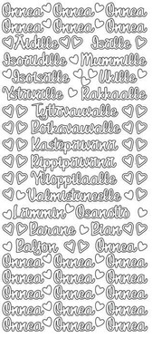 Ääriviivatarra, Onnittelut