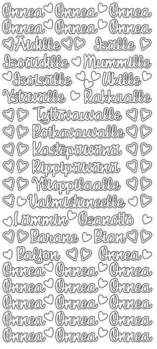 Ääriviivatarra, Onnittelut