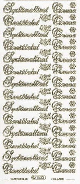 Ääriviivatarra, Sydämelliset Onnittelut