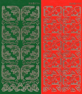 Ääriviivatarra, Kulmatarrat, Joulu, Punainen Kellot