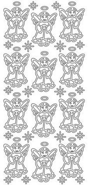 Ääriviivatarra, Enkeli, hopea