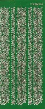 Ääriviivatarra, Lehtiboordi, vihreäkulta