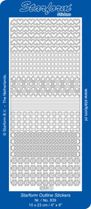 Ääriviivatarra, Koristeet # 1, hopea