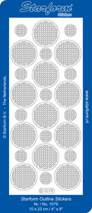 Ääriviivatarra, Taustaristikko, pyöreä