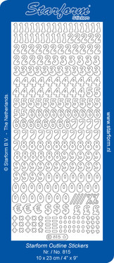 Ääriviivatarra, Numerot