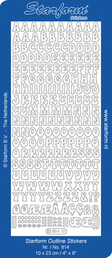 Ääriviivatarra, Kirjaimet