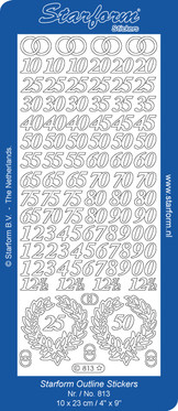 Ääriviivatarra, Vuosiluvut