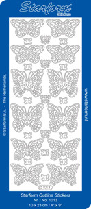 Ääriviivatarra, Perhonen, vihreä