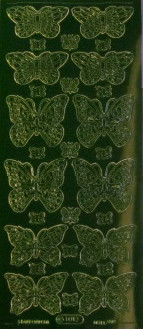 Ääriviivatarra, Perhonen, vihreä