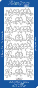 Ääriviivatarra, Linnut oksalla