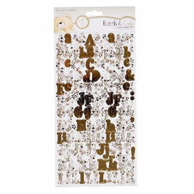 Kartonkitarra, Kirjaimet, Musta & Kulta