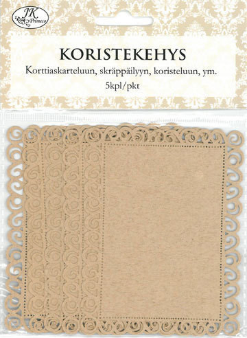 Koristekehys, suorakulmio, natur, 5kpl/pkt
