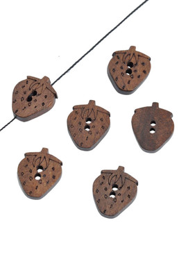 Puunappi, Mansikka, 15x19mm