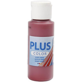 Plus Color, askartelumaali, 60ml, antiikinpunainen 