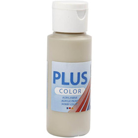 Plus Color, askartelumaali, 60ml, harmaanbeige