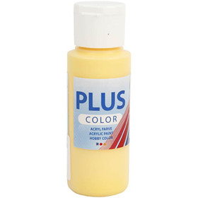 Plus Color, askartelumaali, 60ml, krookuksen keltainen