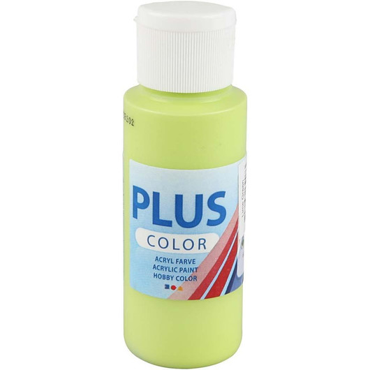 Plus Color, askartelumaali, 60ml, limenvihreä