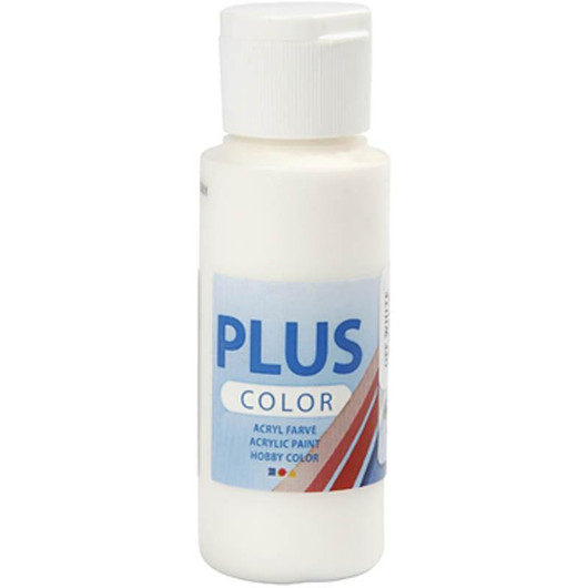 Plus Color, askartelumaali, 60ml, luonnonvalkoinen