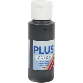 Plus Color, askartelumaali, 60ml, musta