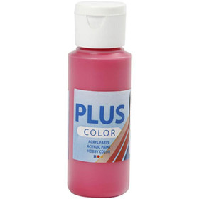 Plus Color, askartelumaali, 60ml, peruspunainen