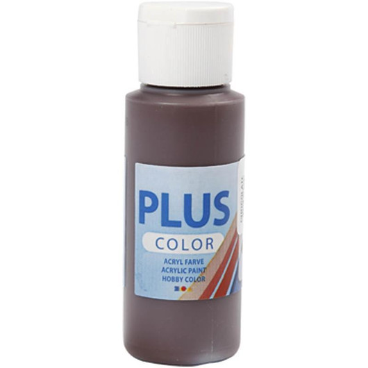 Plus Color, askartelumaali, 60ml, suklaanruskea