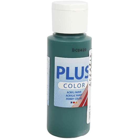Plus Color, askartelumaali, 60ml, tummanvihreä 