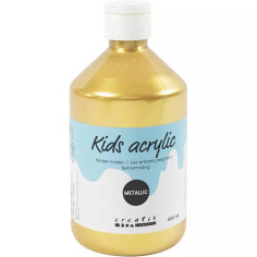 Koulu Akryylimaali Metallic, metallikulta, 500ml