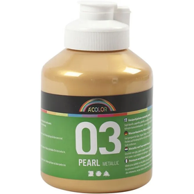 Koulu Akryylimaali Metallic, metallikulta, 500ml