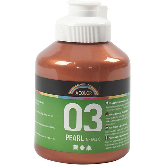 Koulu Akryylimaali Metallic, metallikupari, 500ml
