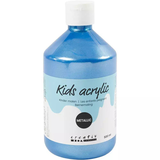 Koulu Akryylimaali Metallic, metallisininen, 500ml