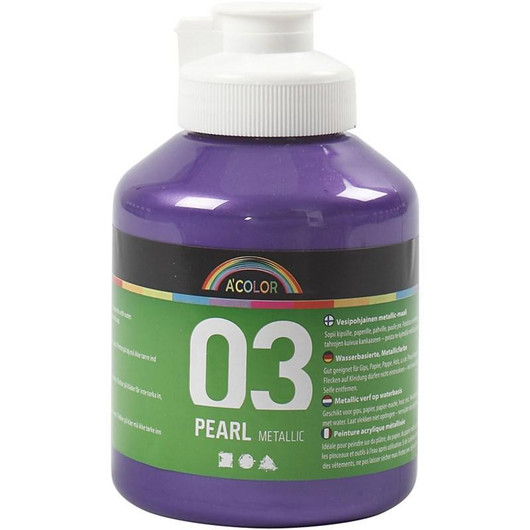 Koulu Akryylimaali Metallic, metallivioletti, 500ml