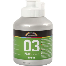 Koulu Akryylimaali Metallic, metallihopea, 500ml