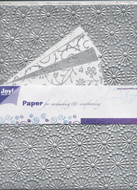 Käsintehty, Paperipakkaus, A4, Hopea