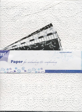 Käsintehty, Paperipakkaus, A4, Valkomusta