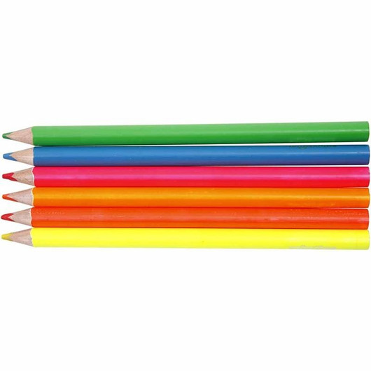 Colortime-värikynät, 3mm, neonvärit, 6kpl/pkk