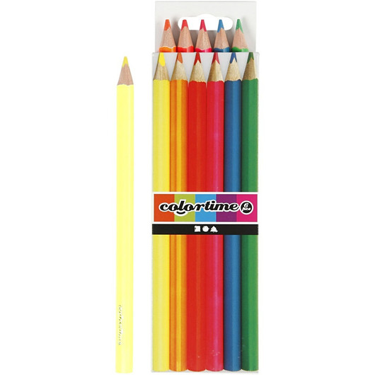 Colortime-värikynät, 3mm, neonvärit, 6kpl/pkk