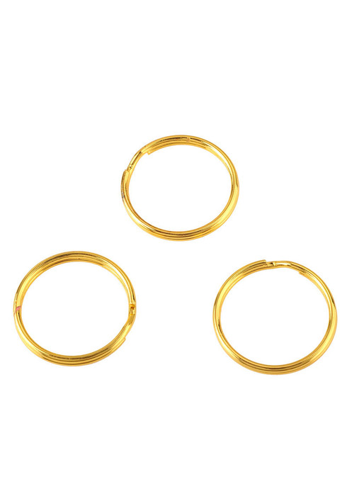 Avainrengas, 25mm, Kulta/Hopea