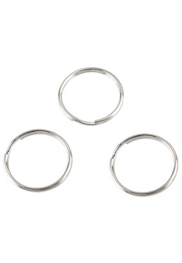 Avainrengas, 25mm, Kulta/Hopea